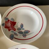 5 plates of Digoin earthenware