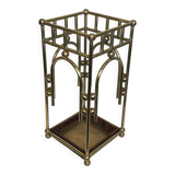Modernist brass umbrella stand in the style of Joseph Hoffmann