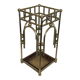 Modernist brass umbrella stand in the style of Joseph Hoffmann