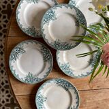 Lot de 6 assiettes plates en terre de fer (LOT 5)