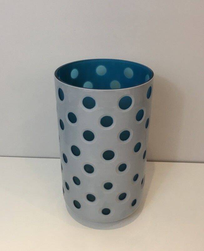 Vase design en verre overlay