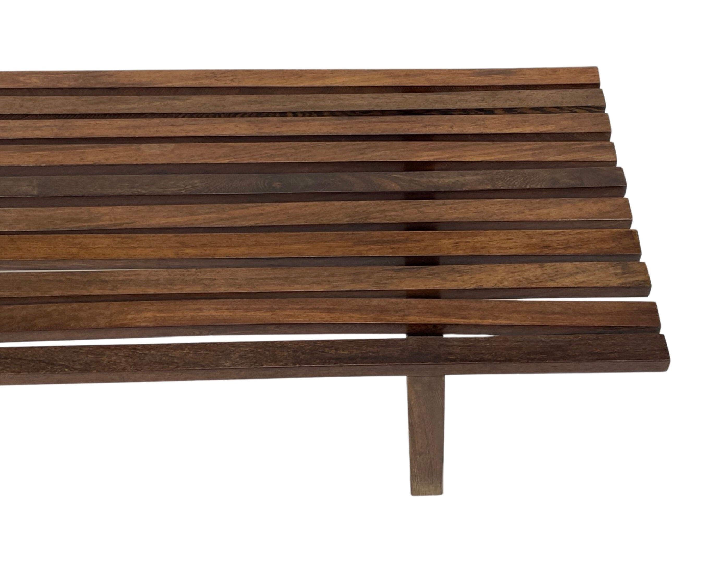Slatted bench table wenge wood Martin Visser style 60's
