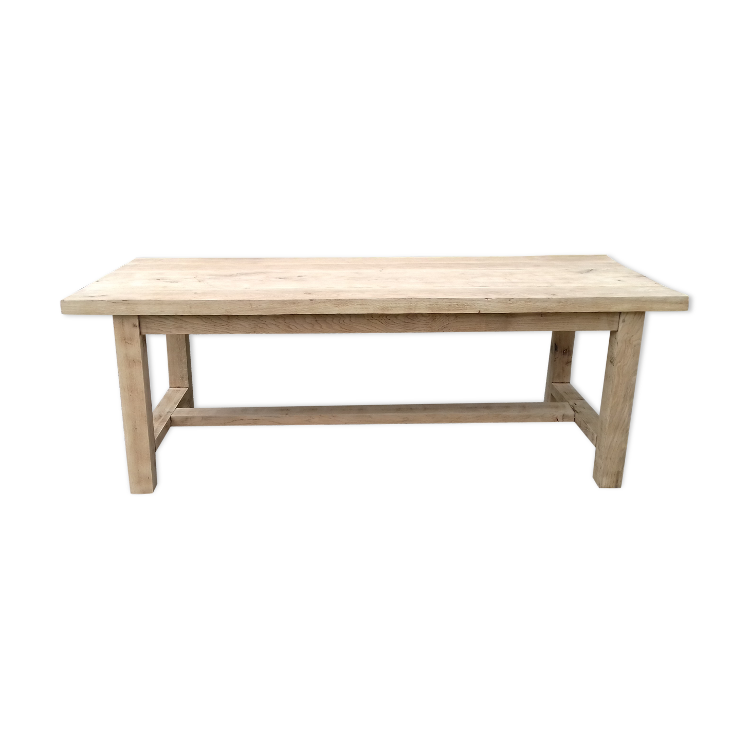 Massive chestnut farm table raw wood