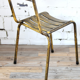 Yellow metal bistro chair