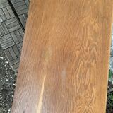 Vintage chest of drawers with compass feet, oak, original patina, 1950s