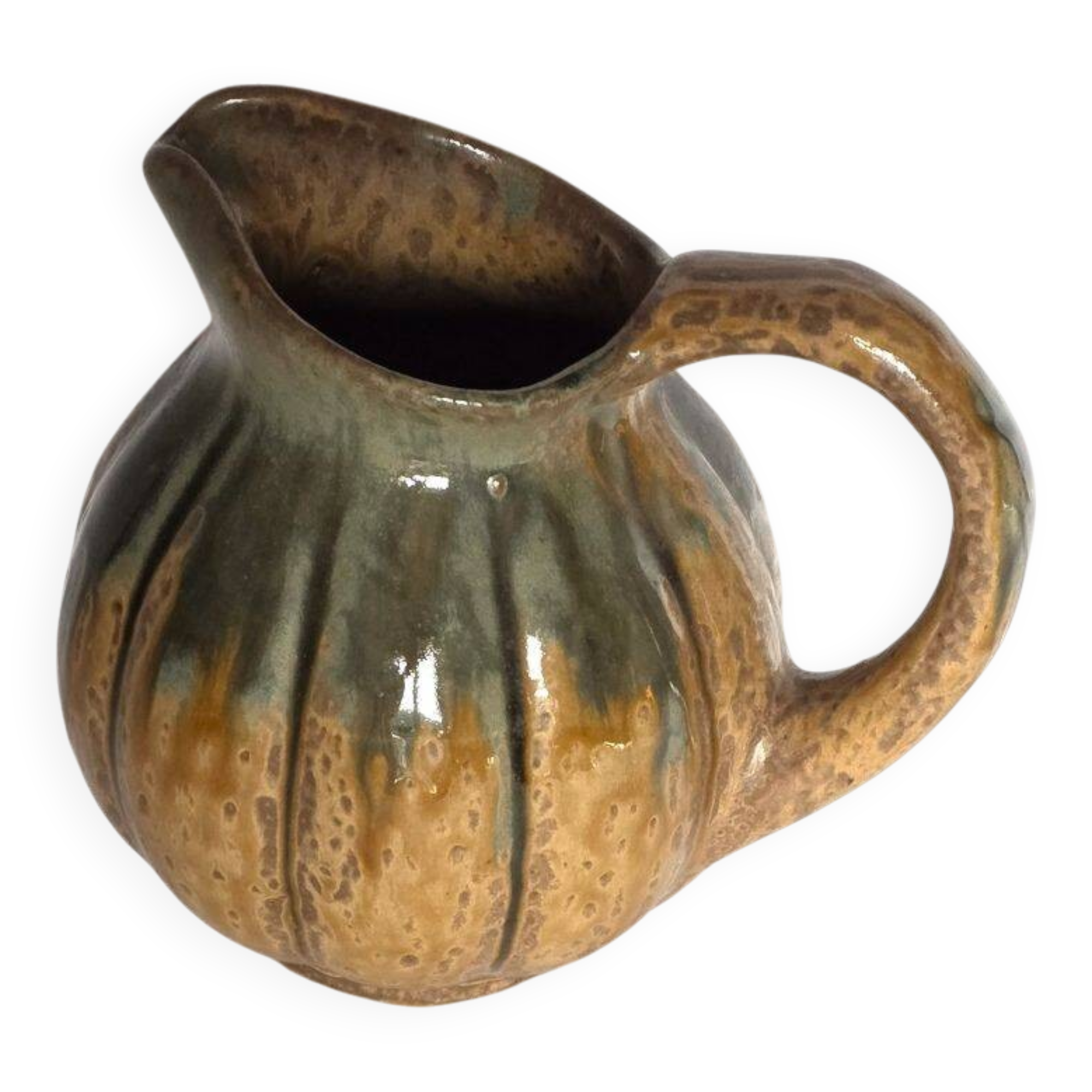 Glazed Terracotta Pumpkin Jug