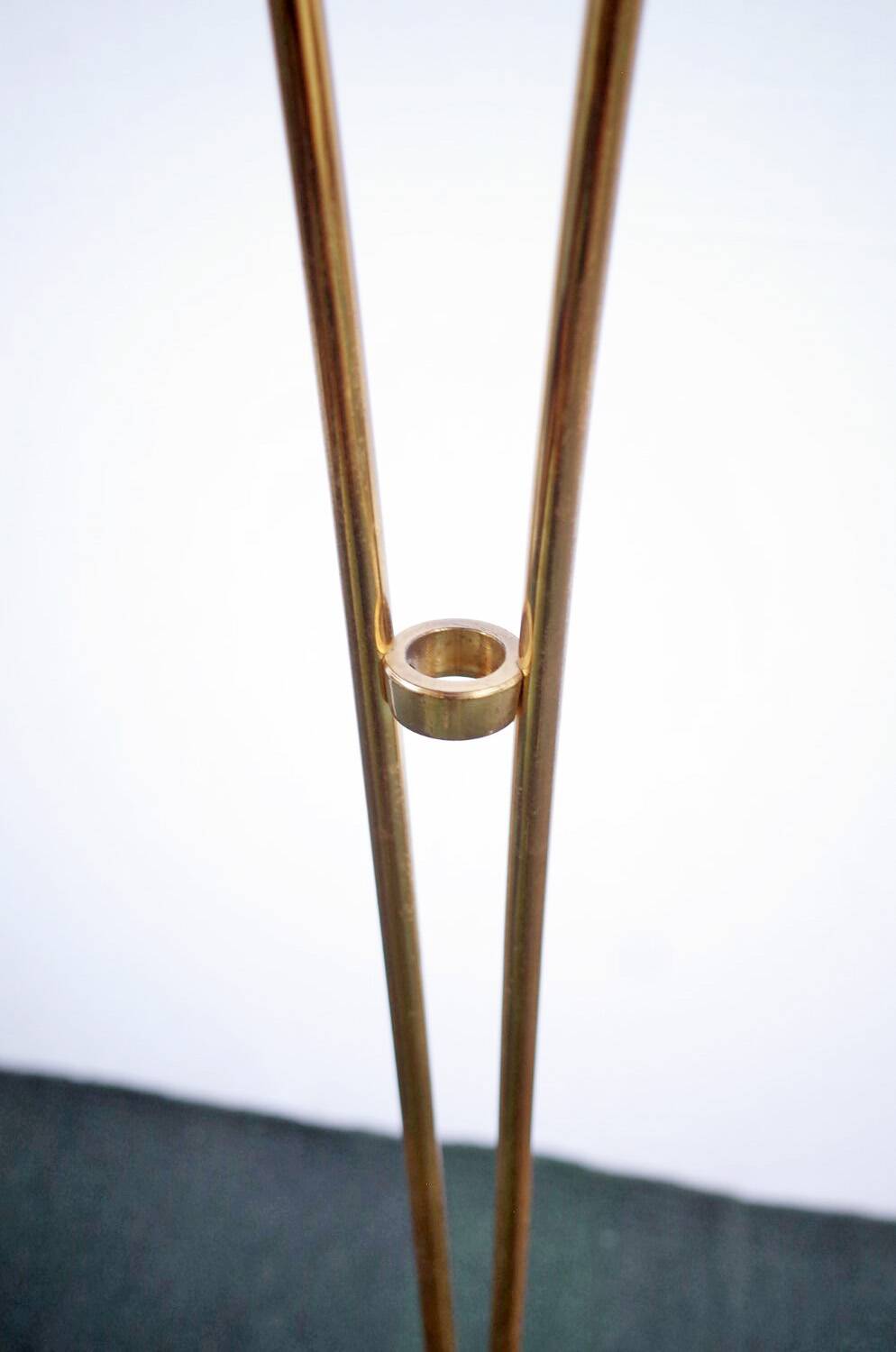 Vintage Stehlampe Cosack en fibre de verre Messing