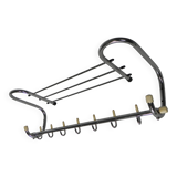 Vintage chrome wall coat rack, 1950s