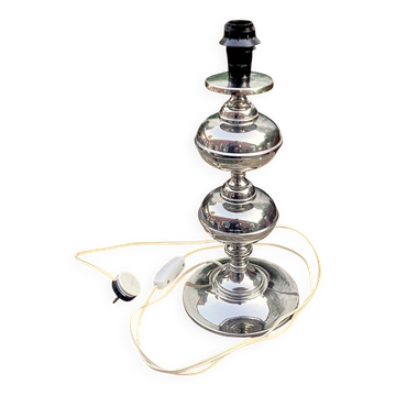 Lamp base space age chrome metal stacked spheres - 1970s