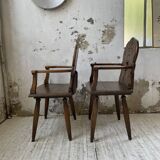 Pair of Savoyard armchairs
