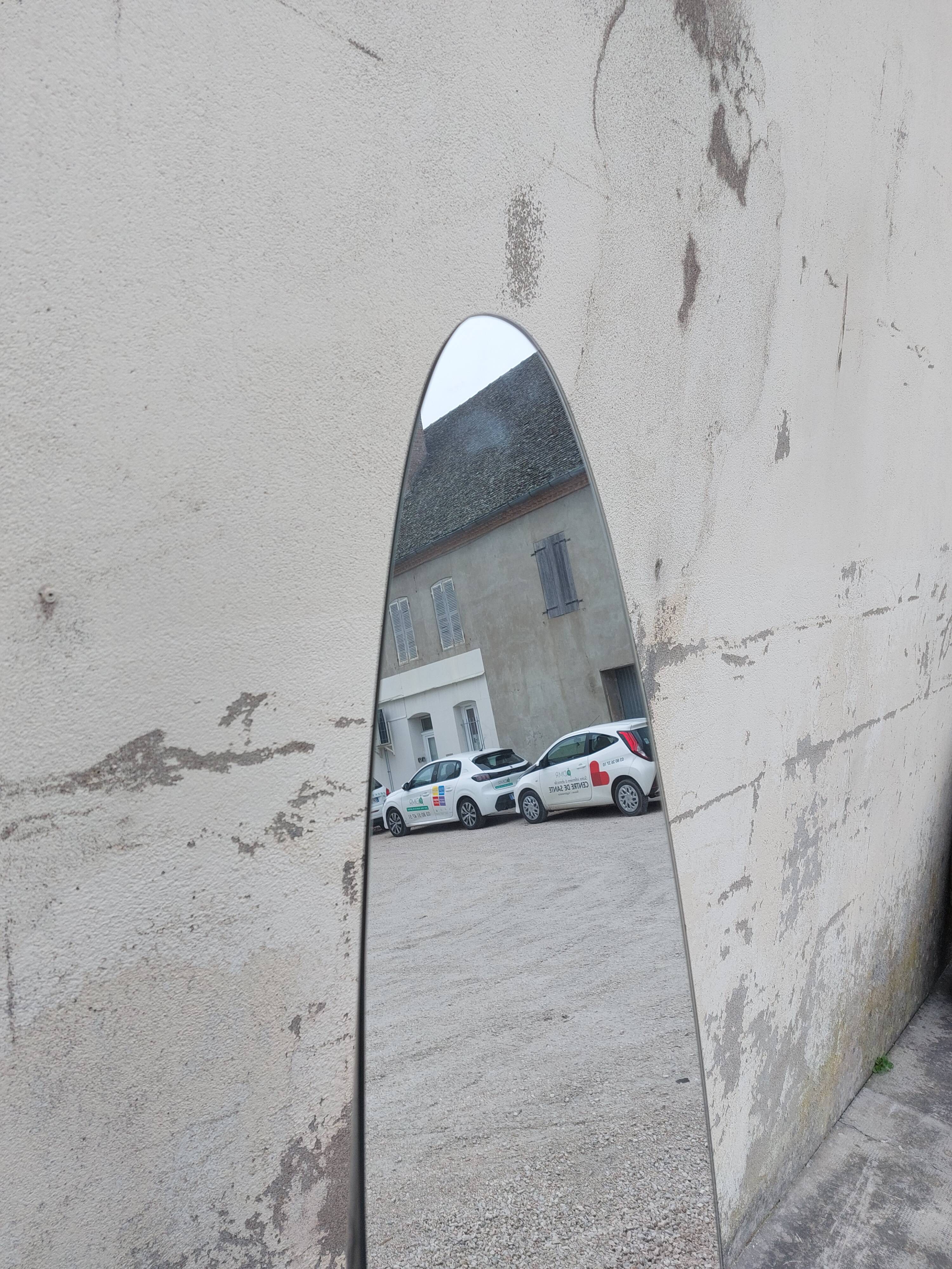Miroir sur pied vintage année 80