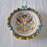 Beautiful Italian ceramic Deruta bowl or compote dish, made and pe