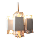 Vintage italian cubic chandelier by Gaetano Sciolari, 1970s