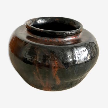 Vase rond en céramique vernissée
