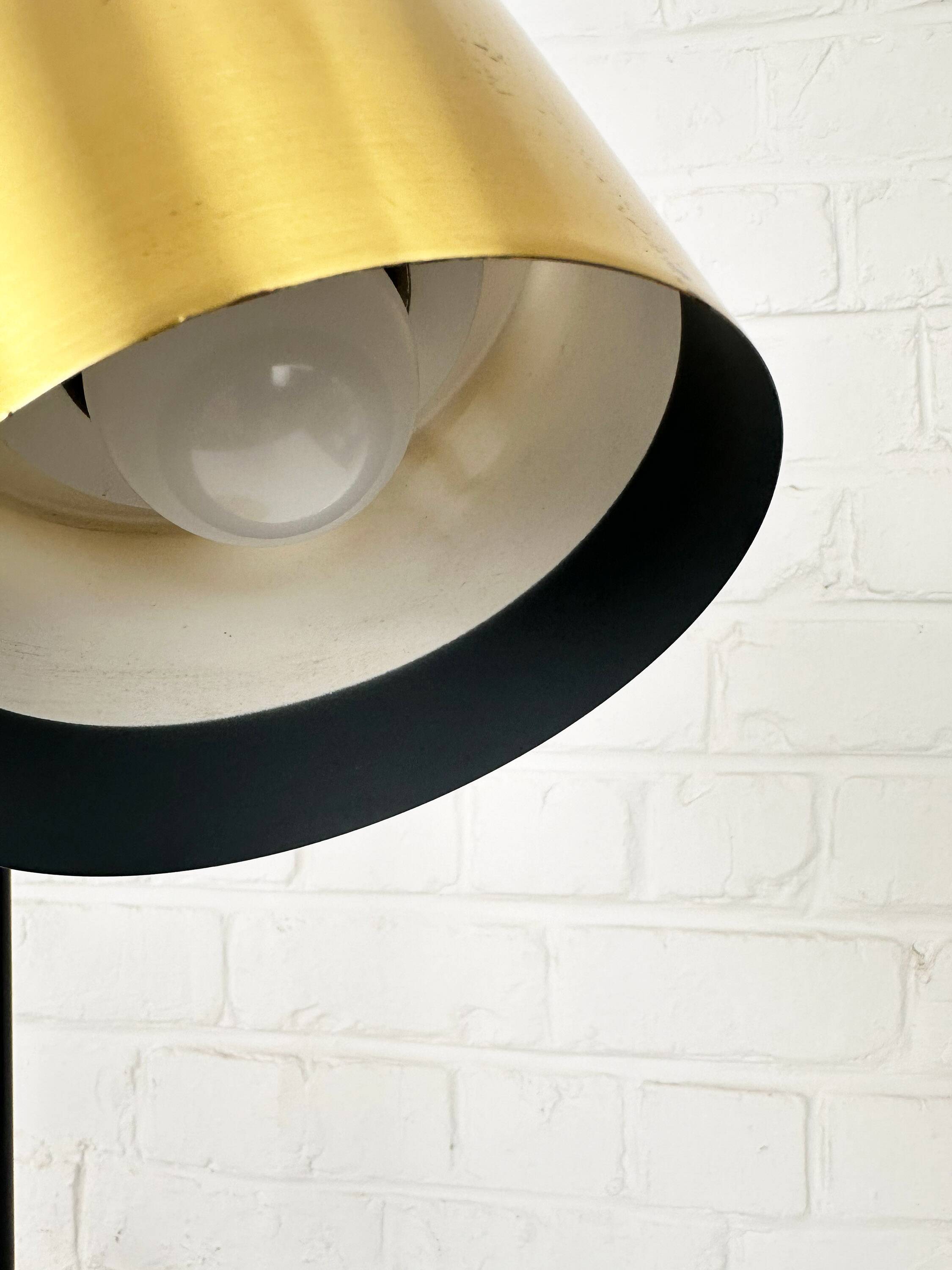 Desk lamp "Lento" Jo Hammerborg, Fog & Mørup, Brass, Denmark, 1960