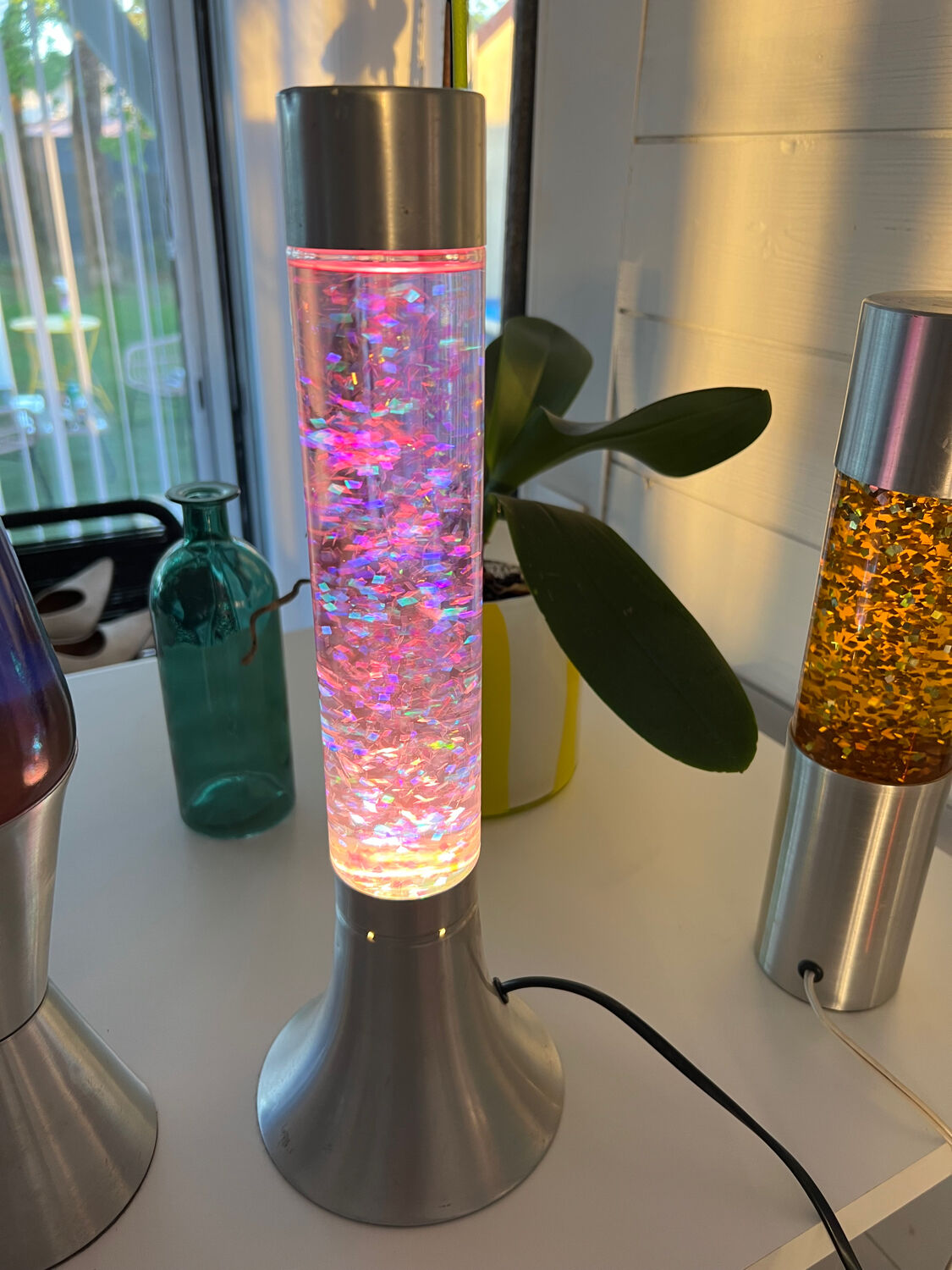 Vintage glitter lamp 70's