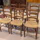 Lot of 6 straw chairs