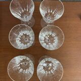 Set of 6 crystal glasses