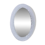 Murano Oval Glass Wall Mirror 1970s