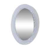 Murano Oval Glass Wall Mirror 1970s