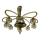 Venetian Art Nouveau chandelier in green and blue Murano glass circa 1920