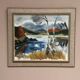 Original Mid Century Swedish Oil On Canvas – “Landscape With Birches” By Ivar Hjertqvist – Vintage & Framed – 69 × 60 Cm (27.2" × 23.6")