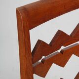 Solid oak chair, French craftsmanship from the 1950s.