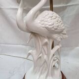 White porcelain flamingo lamp