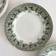 6 mismatched ironstone flat plates Murier Violetta