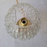 Art Deco bronze and glass lamp