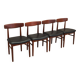Set of four teak chairs, Danish design, 1960s, manufacture: Bruno Hansen, d