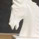 Pair of horse head bookends natural stone