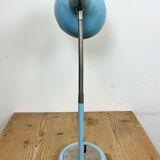 Lampe de table industrielle en col de cygne bleu, années 1960