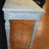 Console style louis XVI in patinated wood
