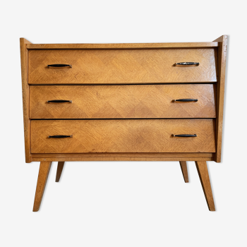 Oak chest of drawers from the scandinavian 60s