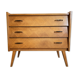 Oak chest of drawers from the scandinavian 60s