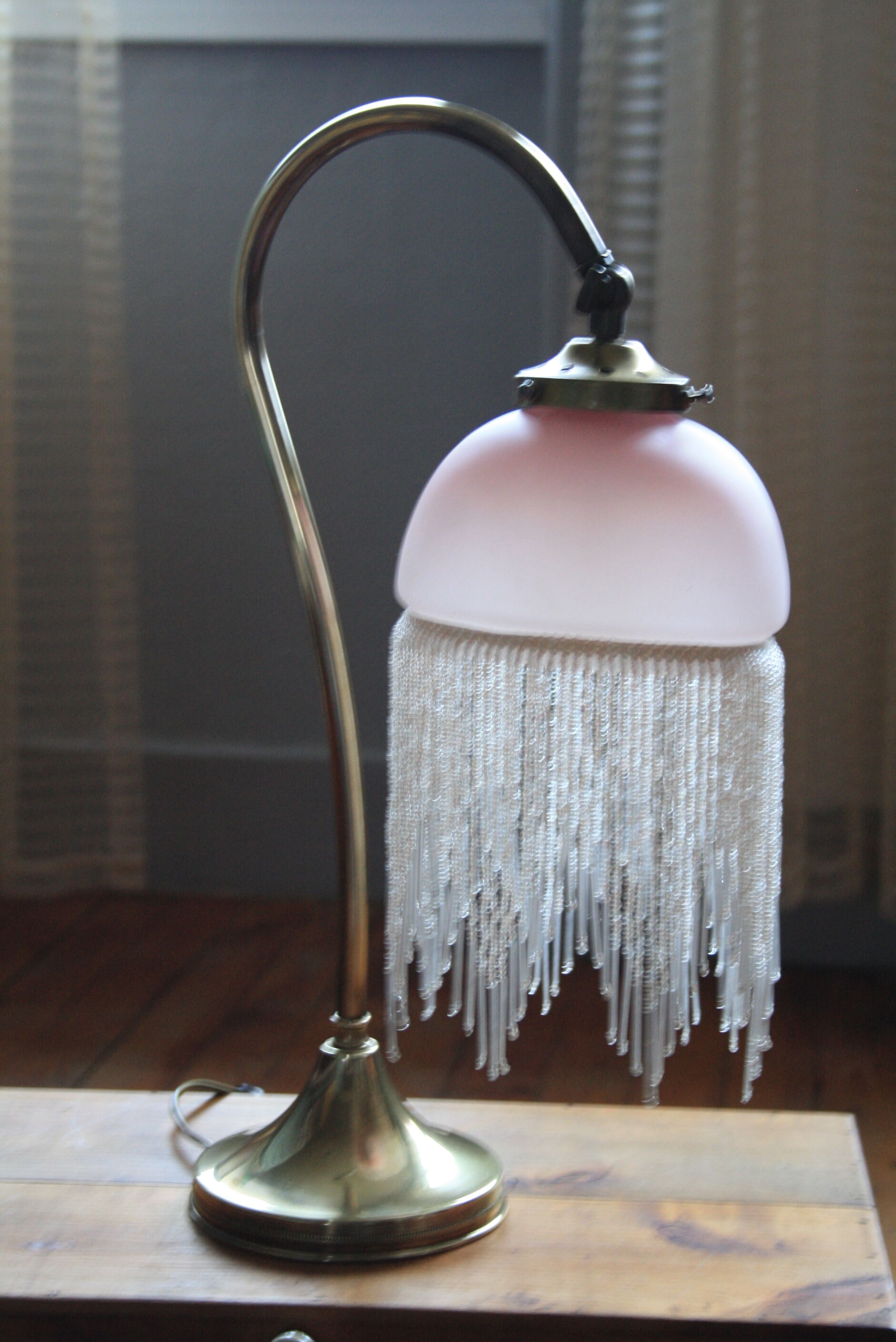 Bronze lamp glass beads