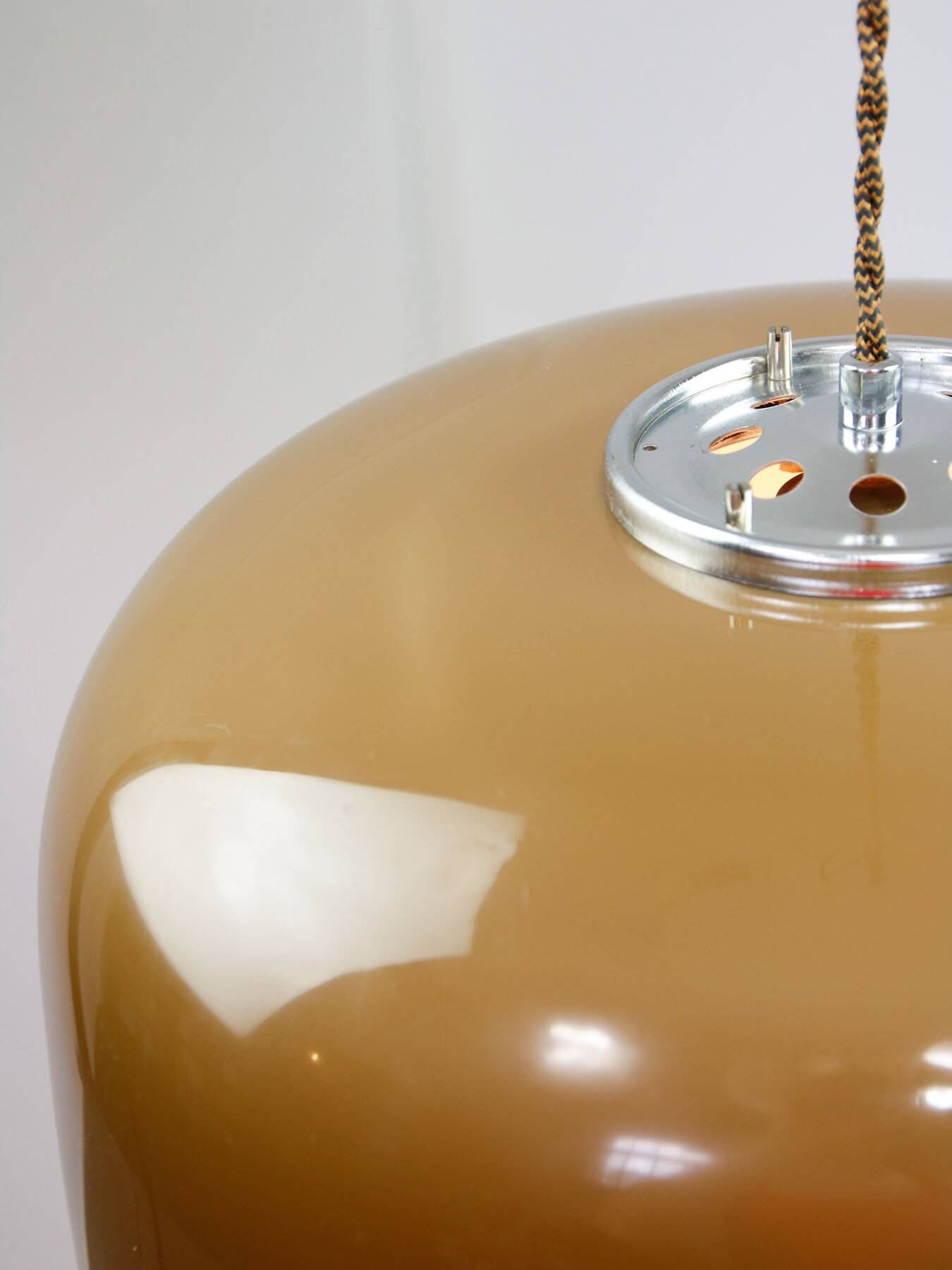 Space Age Brown Pendant Lamp from Guzzini, 1960s