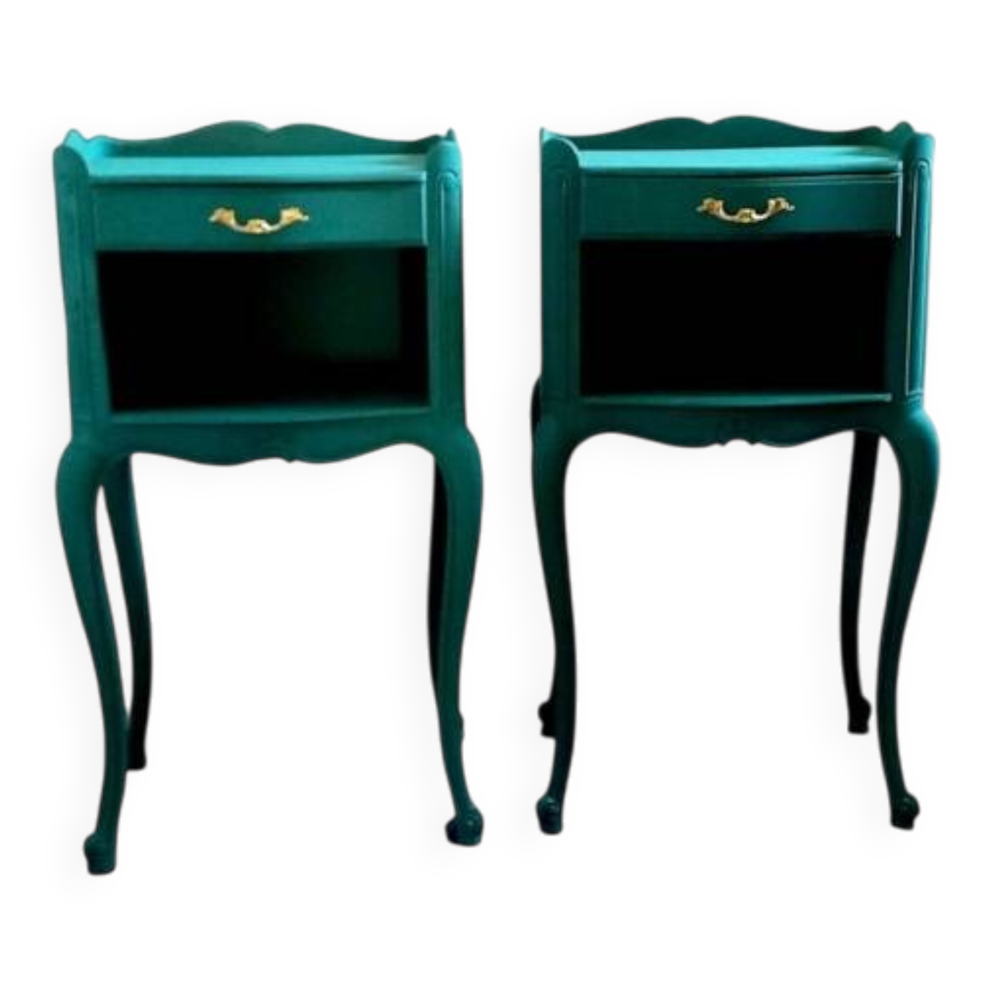 Pair of antique bedside tables