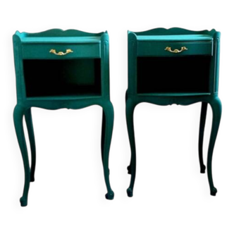 Pair of antique bedside tables