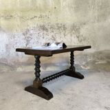 Vintage coffee table with turned wood legs