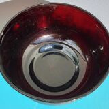 Salad bowl Sierra glass ruby granite frosted Arcoroc 1970