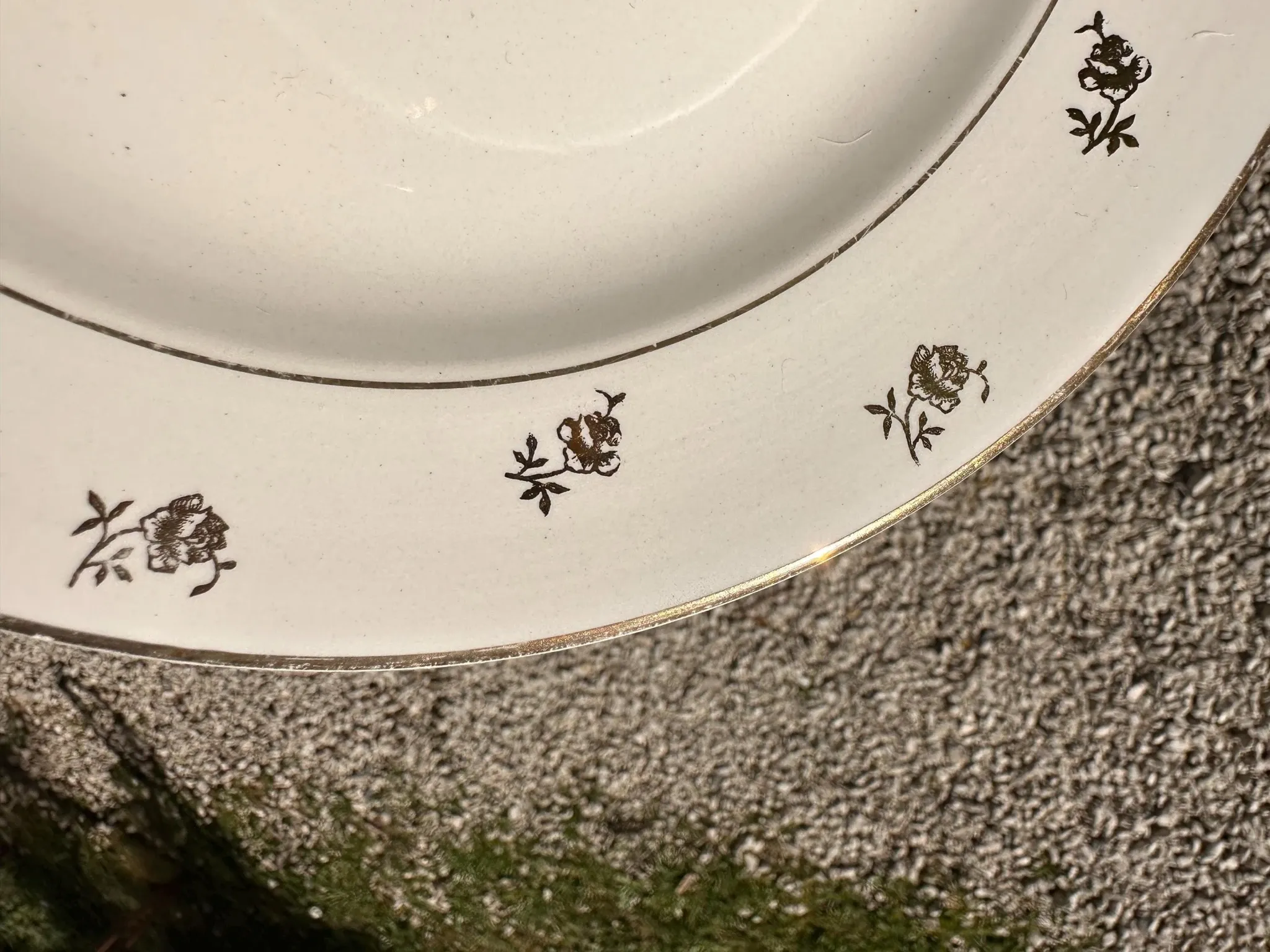 Dessert plates earthenware Digoin Sarreguemines Galibier, set of 6