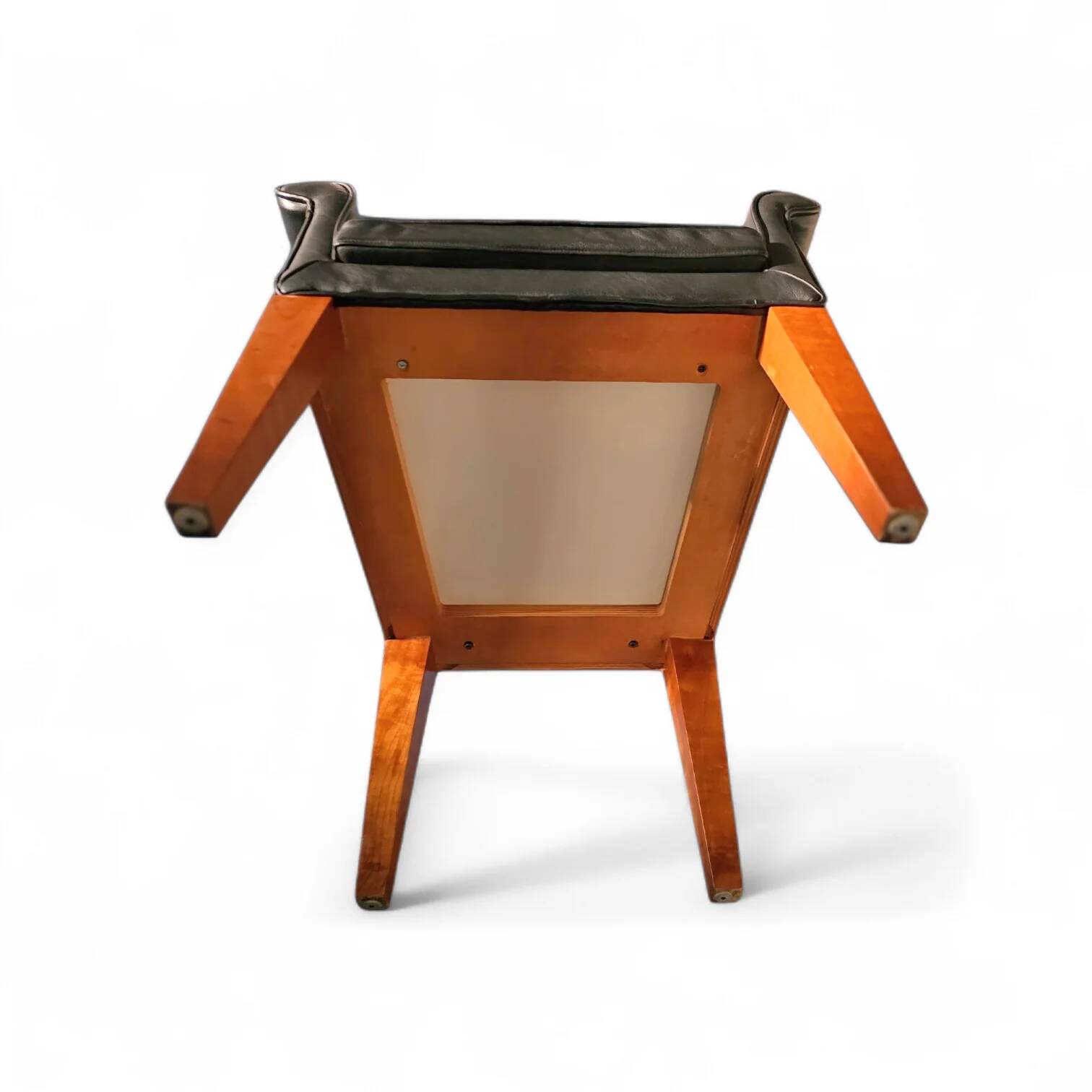 Paramount chair by Philippe Starck / black leather for Driade / 1989