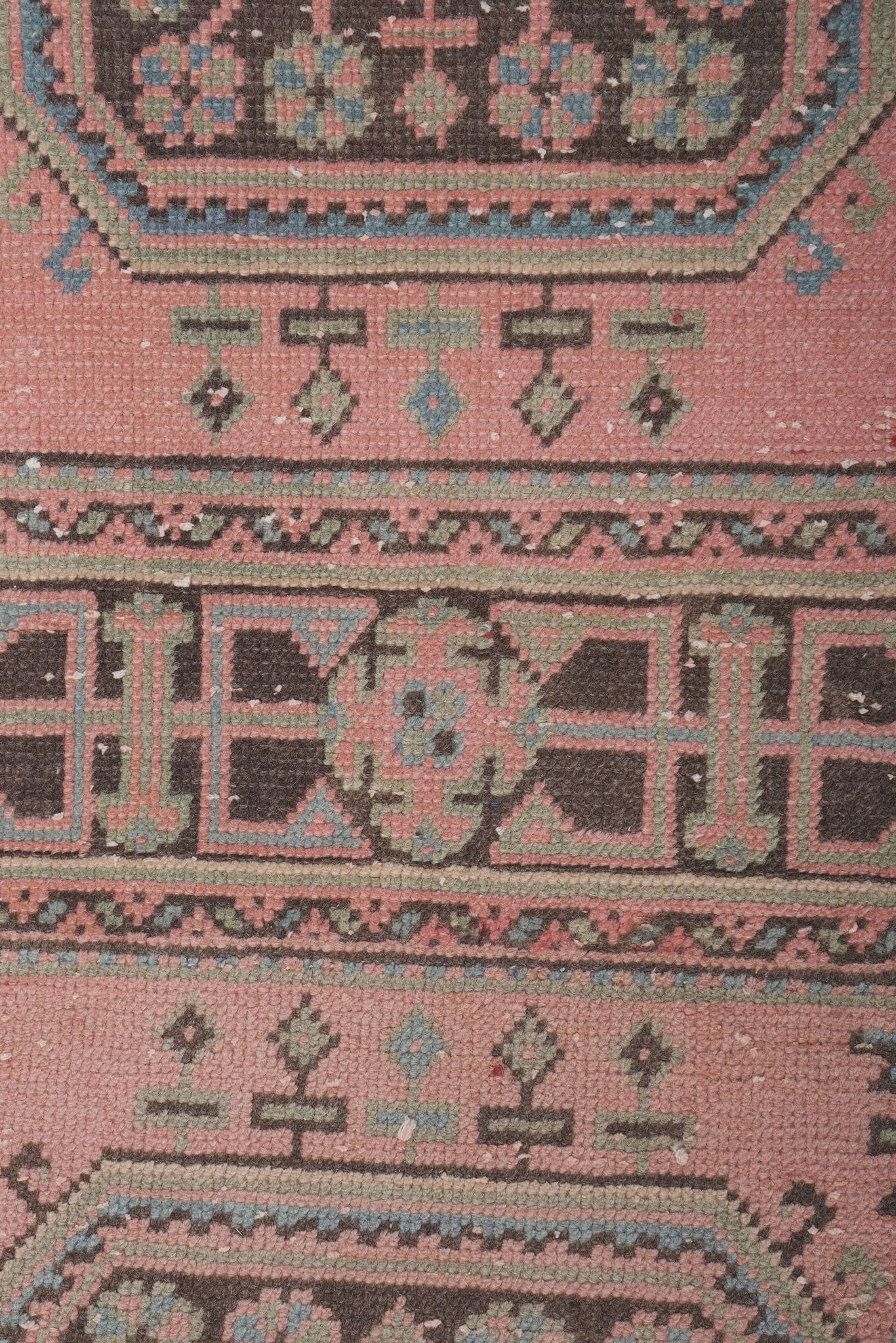 Tapis vintage turc de oushak tissé à la main 79x664 cm