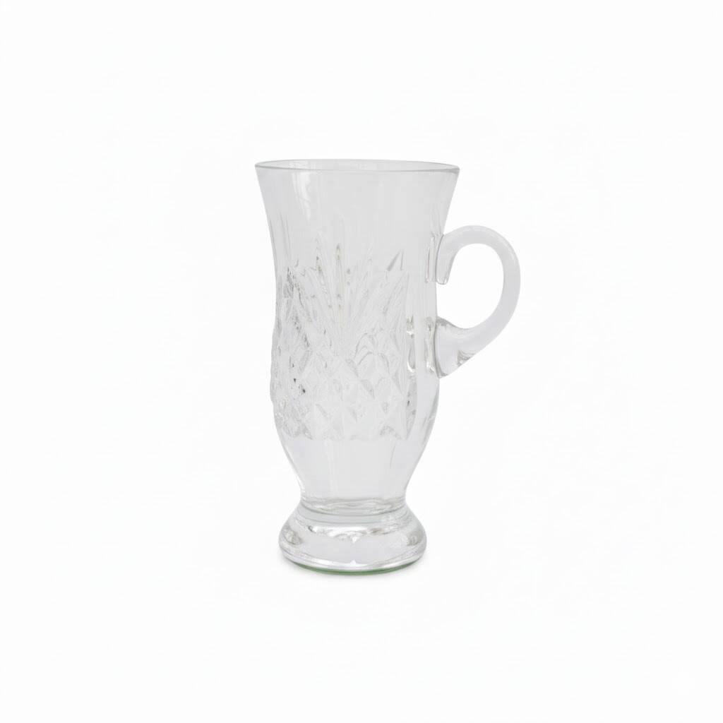 Vintage cut-glass coffee cup, hot chocolate or mulled wine
