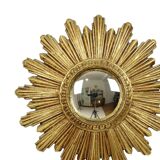Small Sun Mirror Sunburst Mirror Gold Leaf Convex 24cm