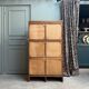 Oak filing cabinet with curtains (renovated)