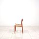 Ensemble de 2 chaises de salle à manger en teck « Modèle 77 » de Niels Moller, avec cordon de papier