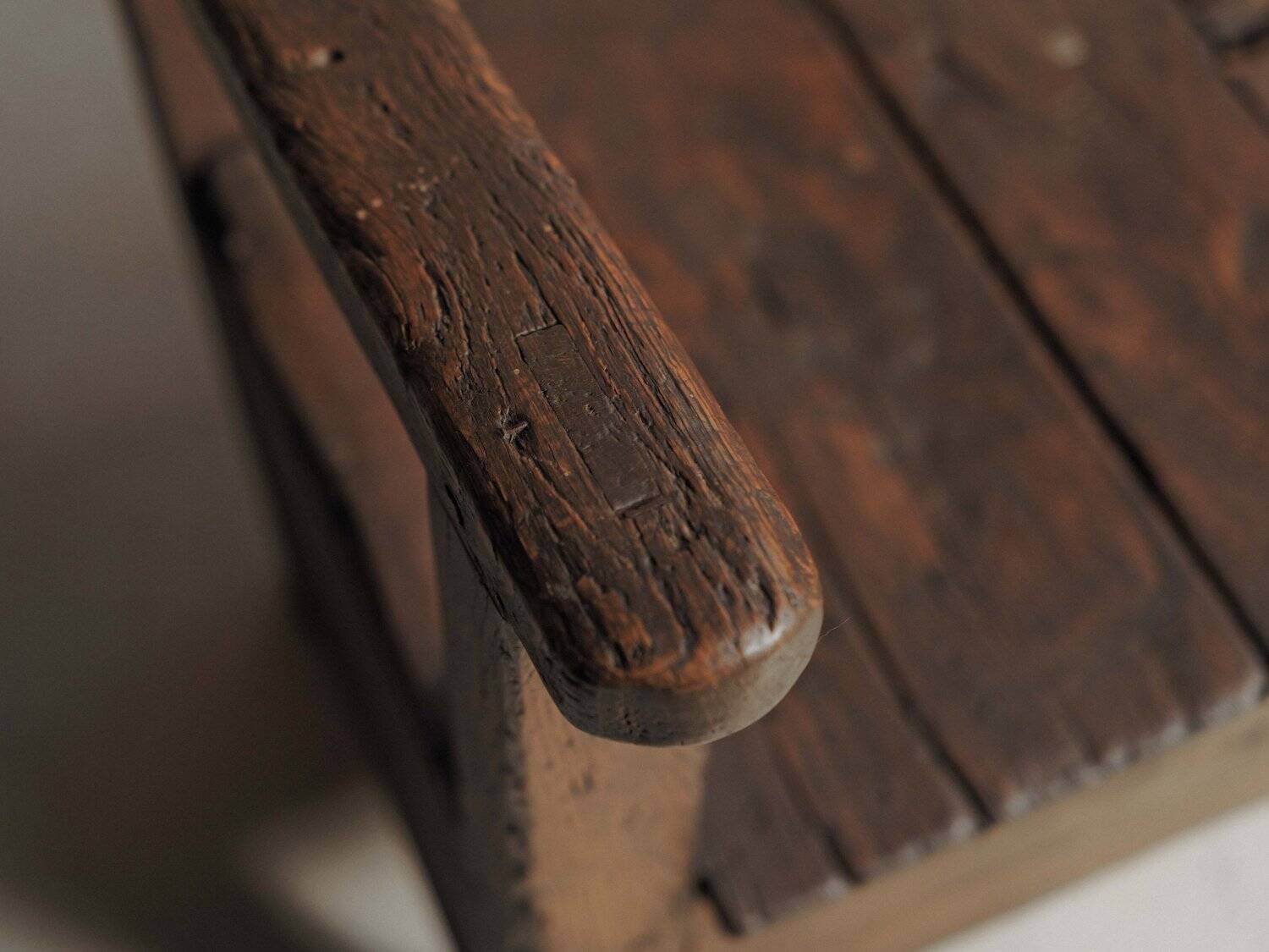 Wooden chest bench from Auvergne, 19th century